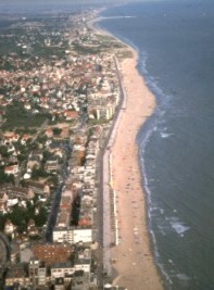 Belgium's highly populated coast with its popular sandy beaches and dikes along the shores