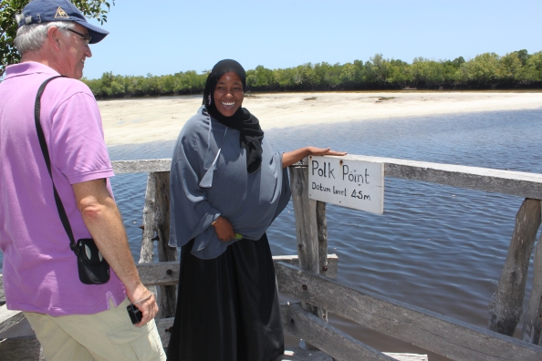 Point on the mangrove boardwalk dedicated to Professor Polk