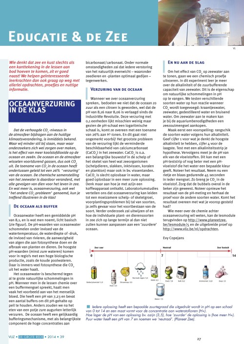 Educatie & de Zee: Oceaanverzuring in de klas