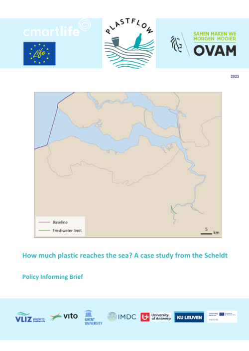 How much plastic reaches the sea? A case study from the Scheldt
