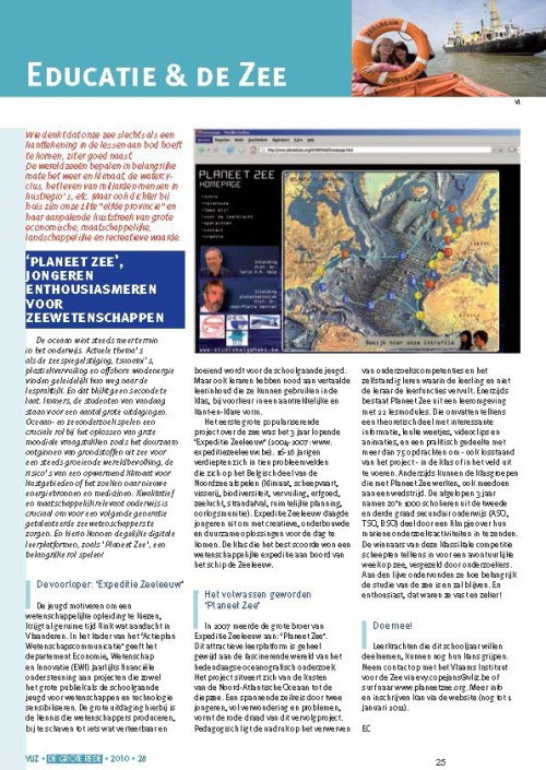 Educatie & de zee: ‘Planeet Zee’, jongeren enthousiasmeren voor de zee