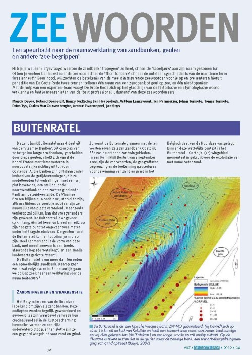 Zeewoorden: een speurtocht naar de naamsverklaring van zandbanken, geulen en andere 'zee-begrippen'. Buitenratel; Patrijspoort