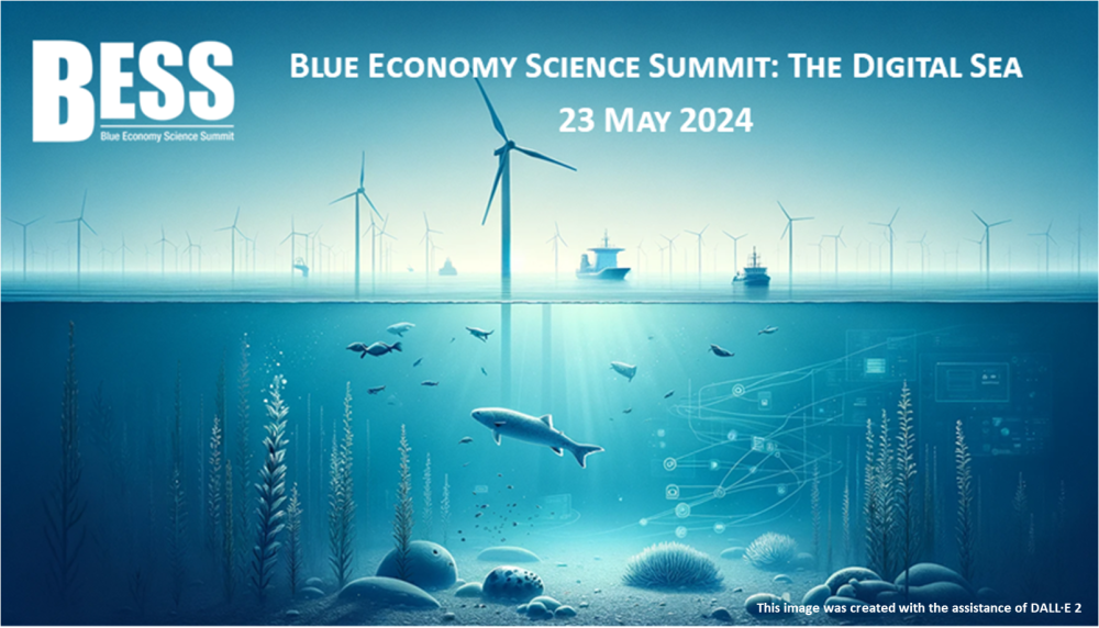 AI generated image of offshore energy and marine life 