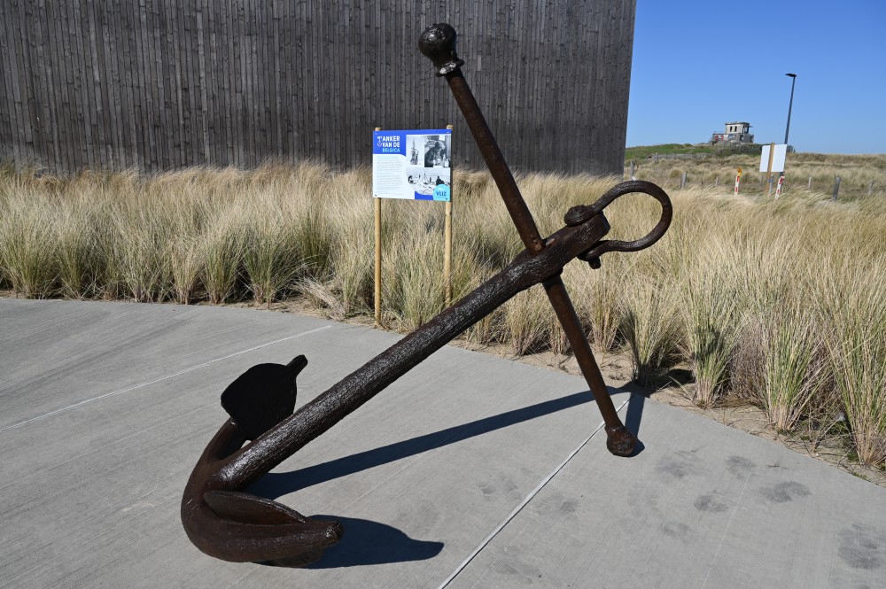 The Belgica anchor is given a place of honour at the Marine Station Ostend.