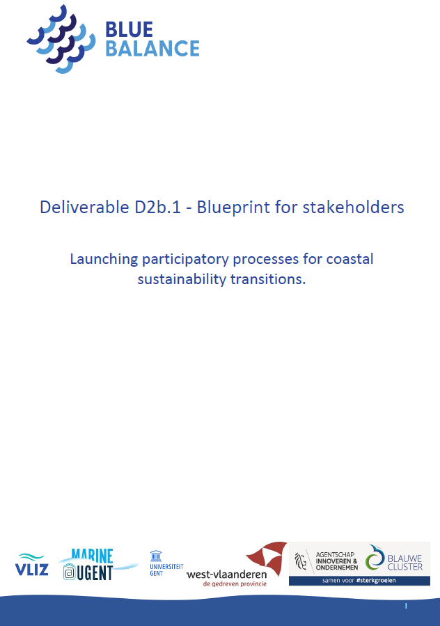 Blue Balance: Deliverable D2b.1 - Blueprint for stakeholders: Launching participatory processes for coastal sustainability transitions