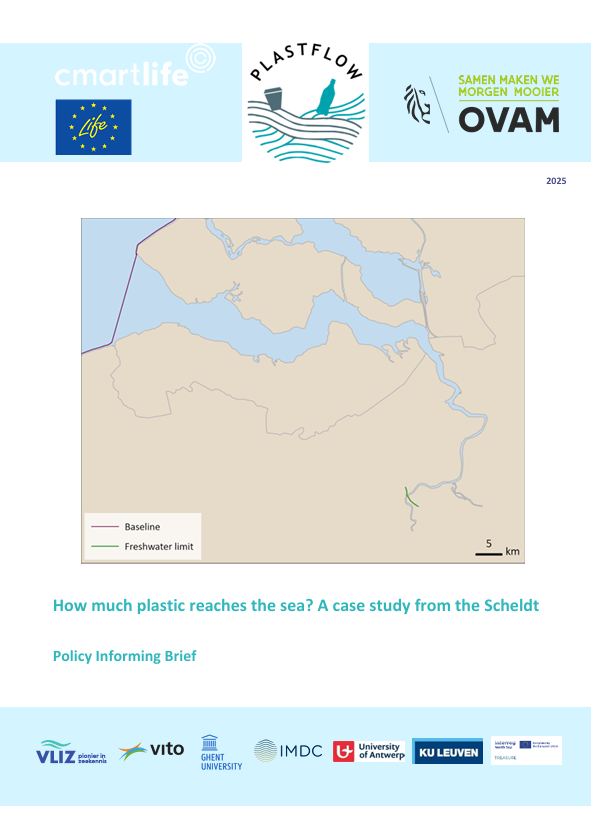 How much plastic reaches the sea? A case study from the Scheldt