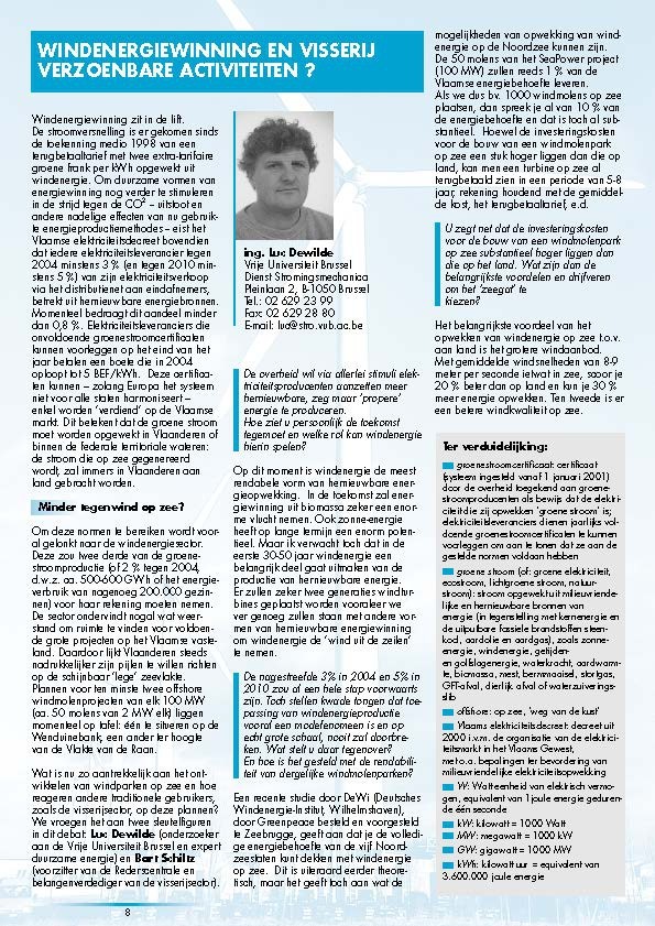 Windenergiewinning en visserij: verzoenbare activiteiten?