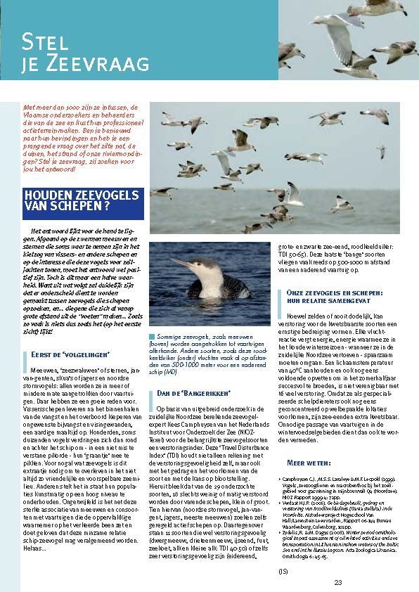 Stel je zeevraag: Houden zeevogels van schepen?