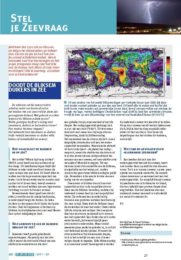 Stel je zeevraag: Doodt de bliksem duikers in zee?