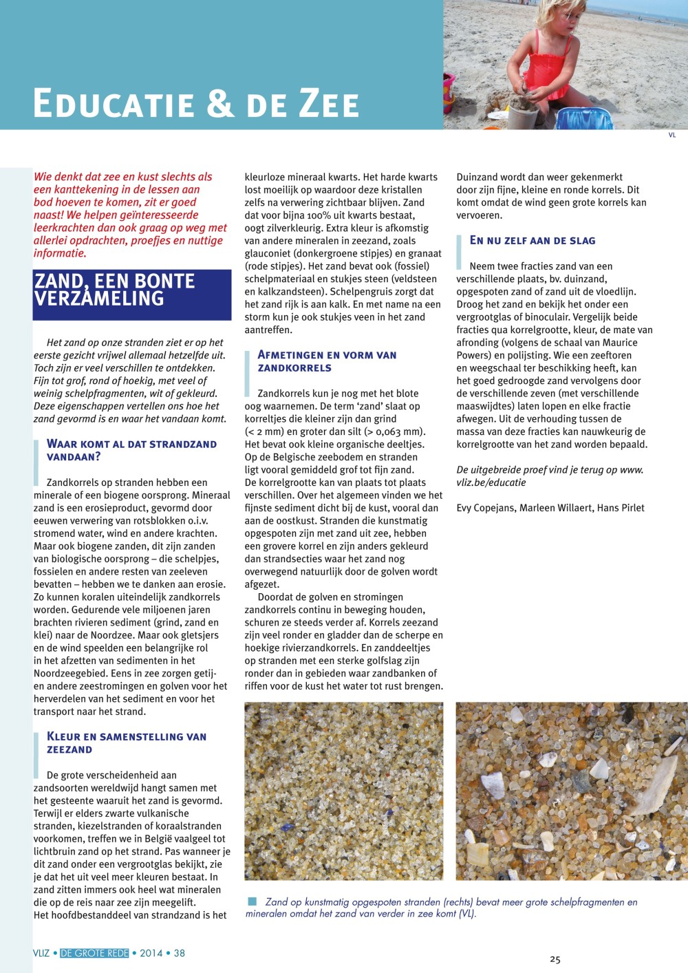 Educatie & de zee: Zand, een bonte verzameling