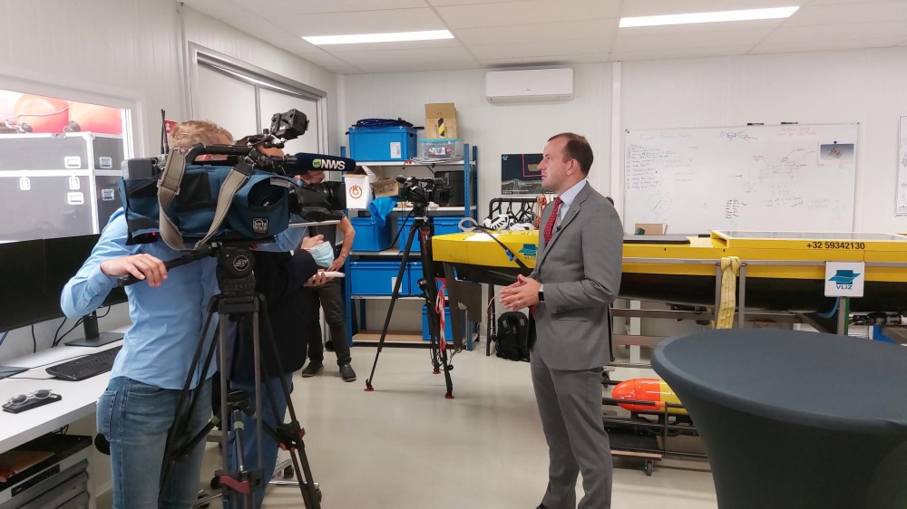 EU Commissioner Sinkevicius stresses importance of the Blue Economy during a visit to Ostend, Belgium