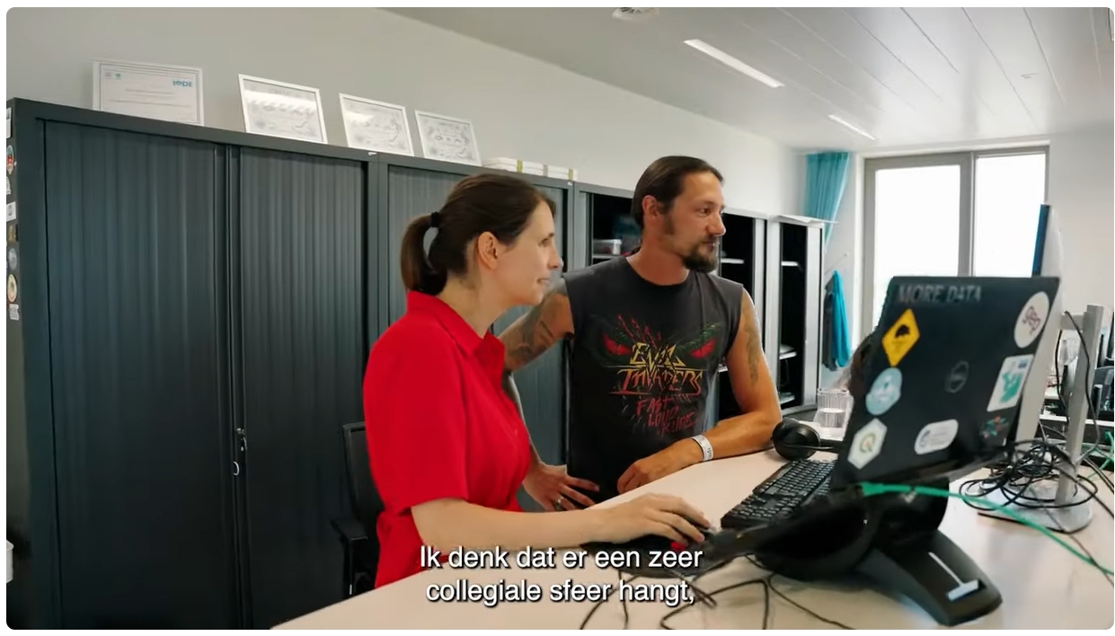 Screenshot uit de video: Werken bij VLIZ