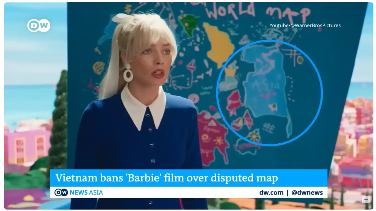 screenshot uit nieuwsbericht waarin de nine dash line op 