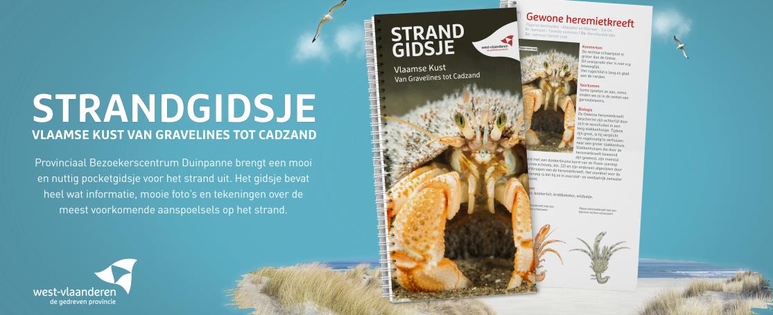 Het Strandgidsje van het Provinciaal Bezoekerscentrum Duinpanne