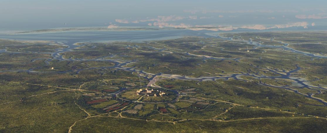 Landschapsreconstructie van Leffinge anno 10de eeuw