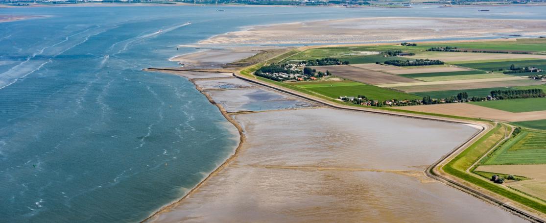 Luchtfoto Schelde-estuarium