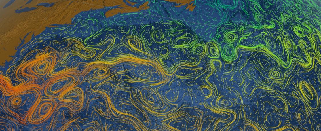 Oceaanwervels in de Golfstroom | NASA - Goddard Space Flight Center Scientific Visualization Studio