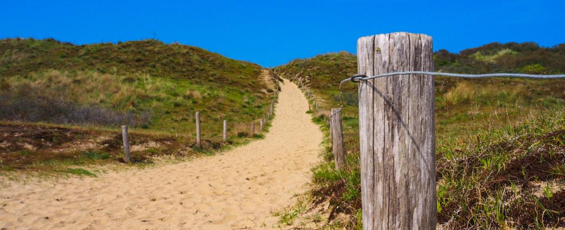 Wandelpad door de duinen Ter Yde in Oostduinkerke