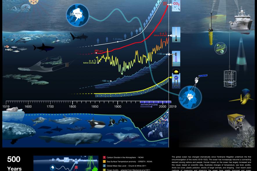 Infografiek 500 jaar van oceaanveranderingen