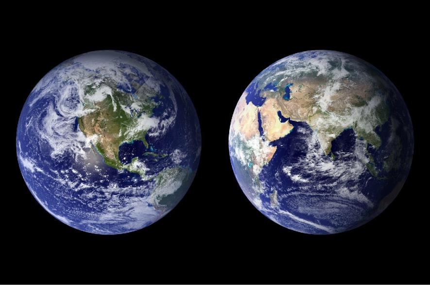 Planeet aarde vanuit de ruimte