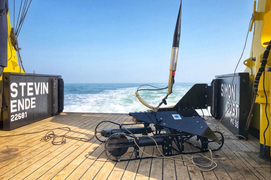 De Video Plankton Recorder (VPR) aan boord van de RV Simon Stevin