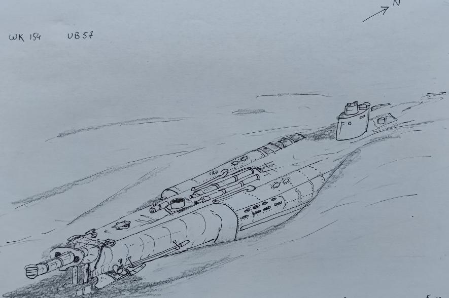 Tekening van de UB-57