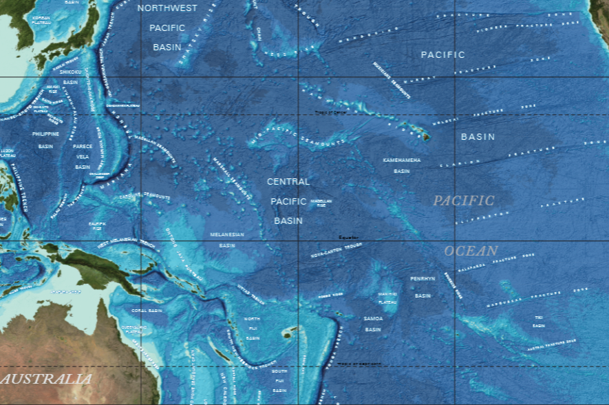 Bathymetrische kaart GEBCO