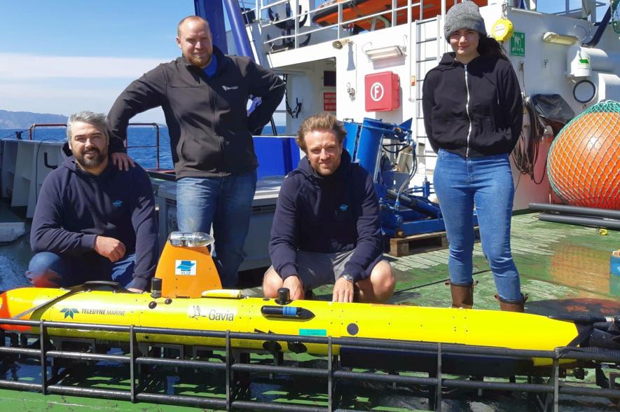 Crew Marine Robotics Centre VLIZ bij meetcampagne UGent