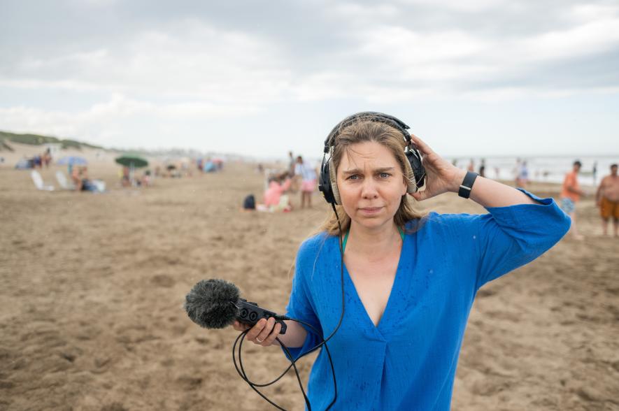 Podcastmaakster Eva Moeraert