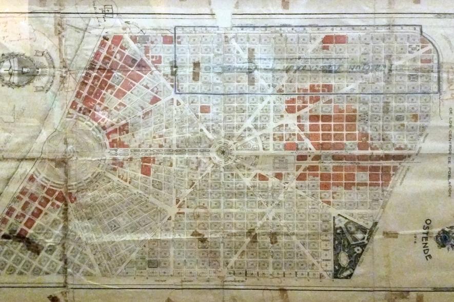 Plan voor Ostende anno 1914